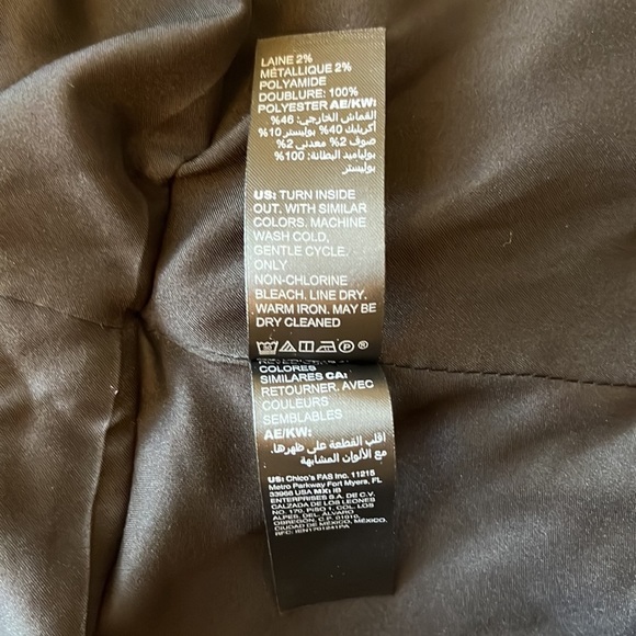 White House Black Market Boucle Tweet Blazer Size 4 Red Black Silver Metallic - Picture 8 of 10